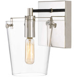 Arlo Wall Sconce - Polished Nickel / Clear