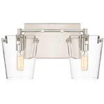Arlo Bathroom Vanity Light - Polished Nickel / Clear