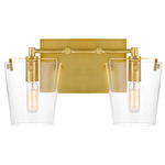 Arlo Bathroom Vanity Light - Satin Brass / Clear