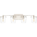 Arlo Bathroom Vanity Light - Polished Nickel / Clear