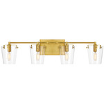 Arlo Bathroom Vanity Light - Satin Brass / Clear