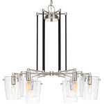 Arlo Chandelier - Polished Nickel / Clear