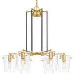 Arlo Chandelier - Satin Brass / Clear