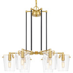 Arlo Chandelier - Satin Brass / Clear