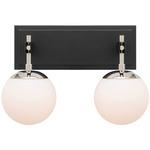 Allie Bathroom Vanity Light - Polished Nickel / Black / White