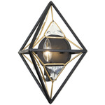 Marcia Wall Sconce - Matte Black / French Gold / Crystal