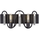 Darden Bathroom Vanity Light - Matte Black / Chrome