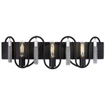 Darden Bathroom Vanity Light - Matte Black / Chrome