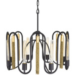 Darden Pendant - Matte Black / Antique Gold