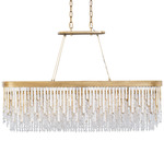 Lafayette Linear Pendant - Havana Gold / Crystal