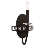 Monroe Wall Sconce - Carbon / Crystal