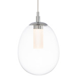 Bolla Pendant - Chrome / Clear