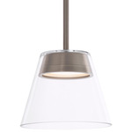 Chandra Pendant - Brushed Nickel / Clear