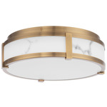 Constantine Wall / Ceiling Light - Aged Brass / Faux Alabaster