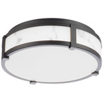 Constantine Wall / Ceiling Light - Black / Faux Alabaster