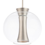 Echo Pendant - Brushed Nickel / Clear
