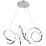 Mamba Pendant - Brushed Nickel / White