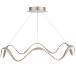 Morae Pendant - Brushed Nickel / White