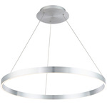 Sirius Pendant - Brushed Aluminum / White