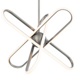 Valerius Pendant - Brushed Nickel / White