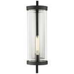 Eastham Outdoor Wall Lantern - Textured Black / Clear