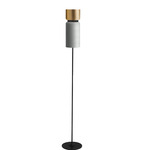Aspen F17 Floor Lamp - Black / Brass Top Shade