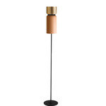 Aspen F17 Floor Lamp - Black / Brass Top Shade