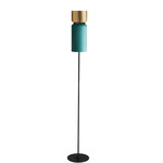 Aspen F17 Floor Lamp - Black / Brass Top Shade