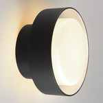 Plaff-On! Outdoor Wall Sconce - Black / Opal