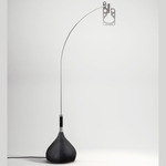 Bul-Bo Floor Lamp - Black / Polished Aluminum