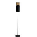 Aspen F17 Floor Lamp - Black / Brass Top Shade