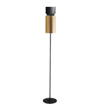 Aspen F17 Floor Lamp - Black / Grey Top Shade