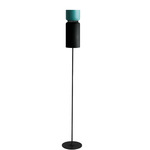 Aspen F17 Floor Lamp - Black / Turquoise Top Shade