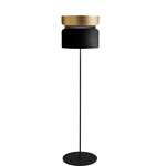 Aspen F40 Floor Lamp - Black / Brass Top Shade