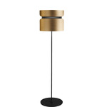Aspen F40 Floor Lamp - Black / Brass Top Shade