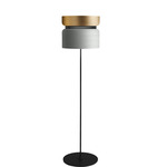 Aspen F40 Floor Lamp - Black / Brass Top Shade