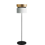 Aspen F40 Floor Lamp - Black / Brass Top Shade