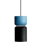 Aspen S17A Pendant - Black / Aqua Top Shade