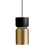 Aspen S17A Pendant - Black / Black Top Shade