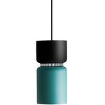 Aspen S17A Pendant - Black / Black Top Shade