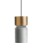 Aspen S17A Pendant - Black / Brass Top Shade