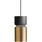 Aspen S17A Pendant - Black / Grey Top Shade