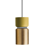 Aspen S17A Pendant - Black / Lemon Top Shade