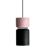 Aspen S17A Pendant - Black / Rose Top Shade