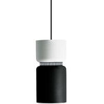 Aspen S17A Pendant - Black / Snow Top Shade