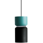 Aspen S17A Pendant - Black / Turquoise Top Shade