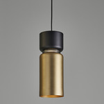 Aspen S17B Pendant - Black / Black Top Shade