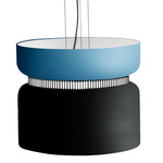 Aspen S40 Pendant - Black / Aqua Top Shade