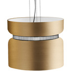 Aspen S40 Pendant - Black / Brass Top Shade