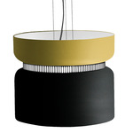 Aspen S40 Pendant - Black / Lemon Top Shade